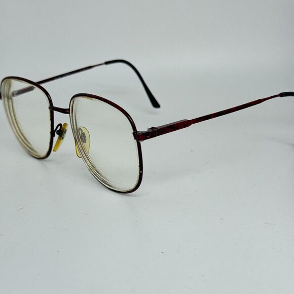 Vintage Semester 7 Flex K2 Red Marble Metal Oval Sunglasses FRAMES ONLY H14356 - Picture 2 of 8